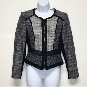 WHBM Black, Gray Tweed Jacket